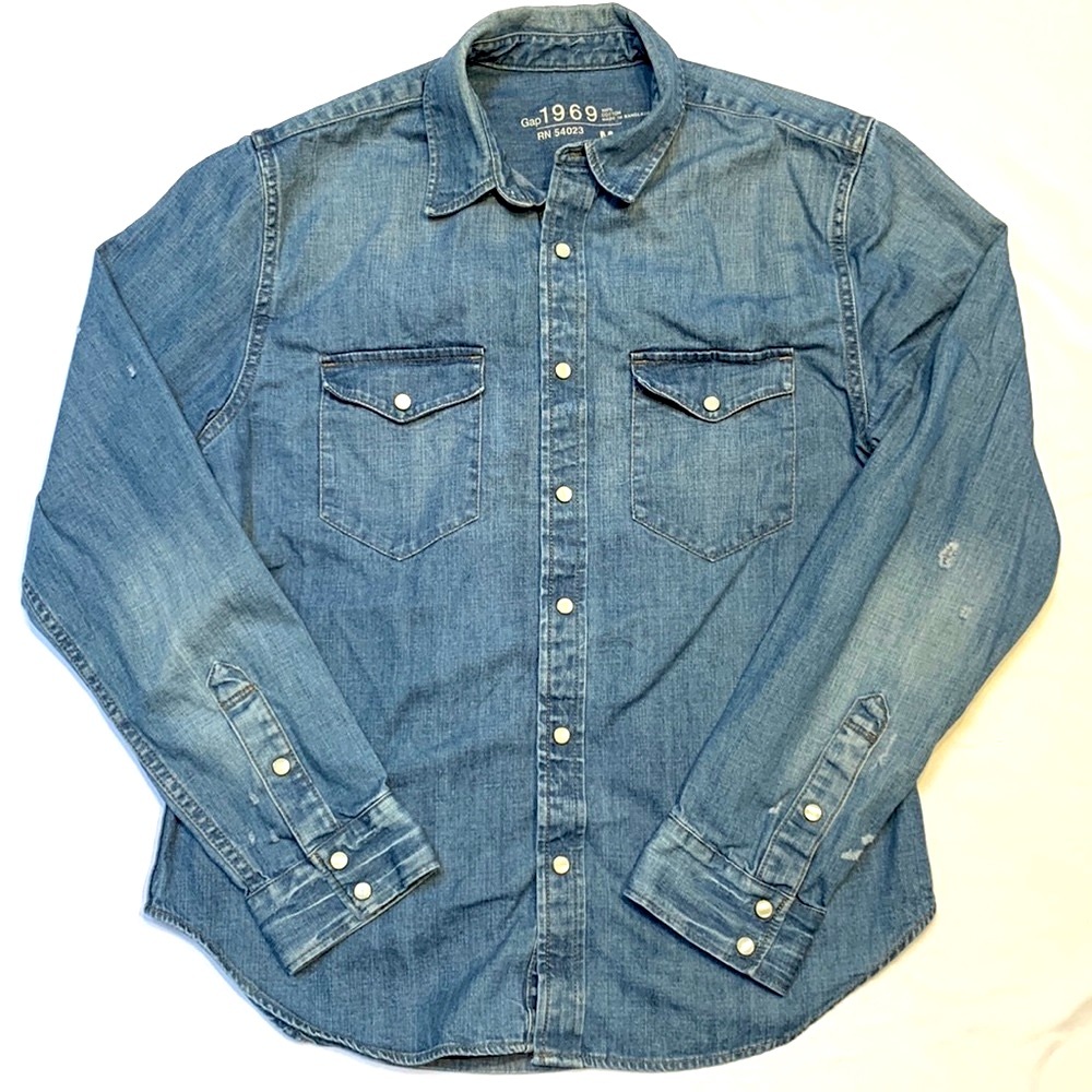 Gap | Long-Sleeved Shirt | Denim | Medium